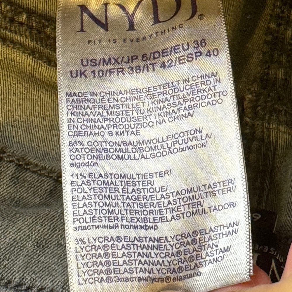 NYDJ | Marilyn Straight Lift X Tuck Technology Grey Wash Denim Stretchy Jeans - Picture 12 of 15